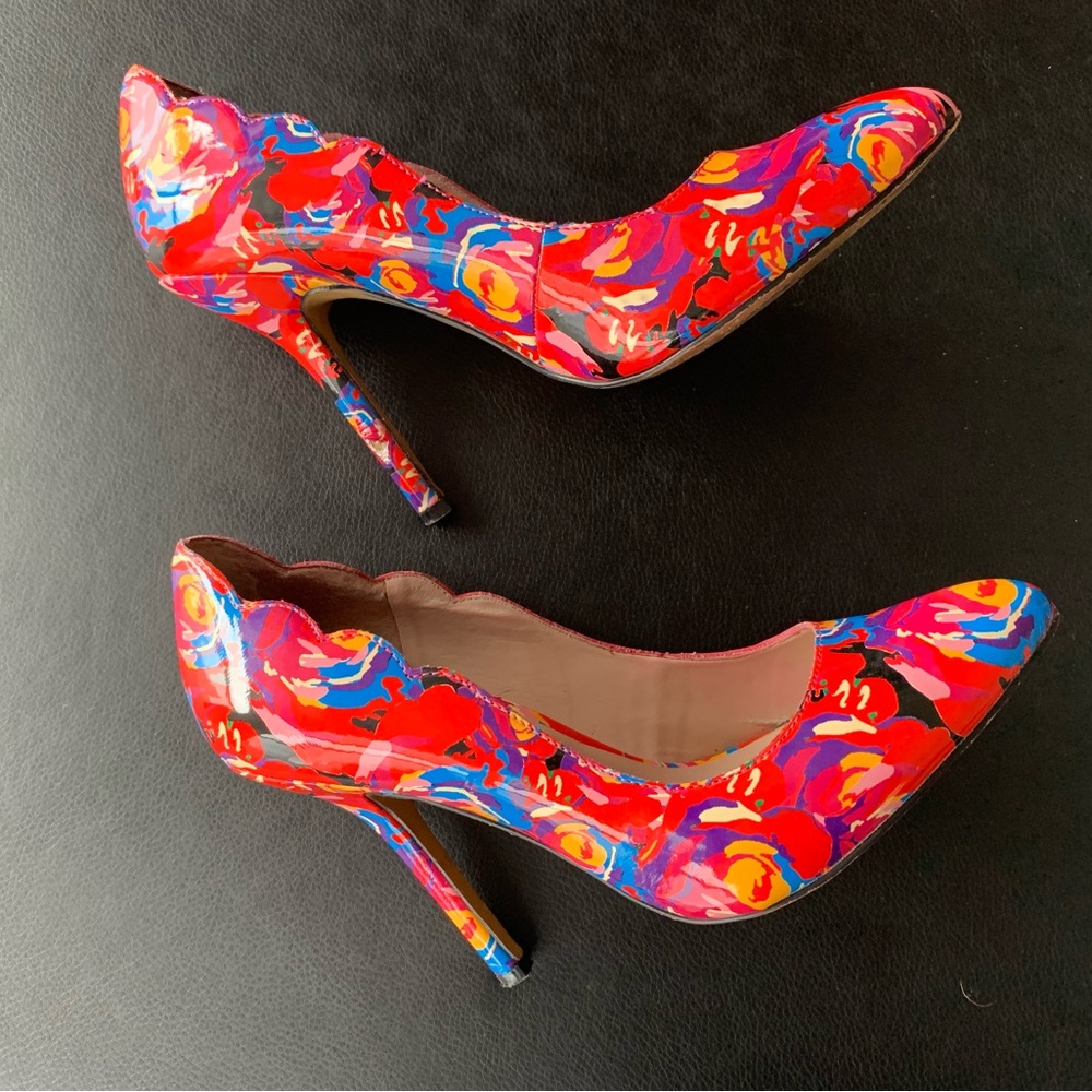 Betsy Johnson floral heels